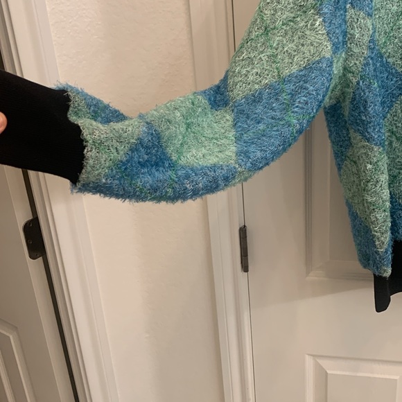 Pleasures Rev Cardigan aqua men’s medium - Picture 5 of 6